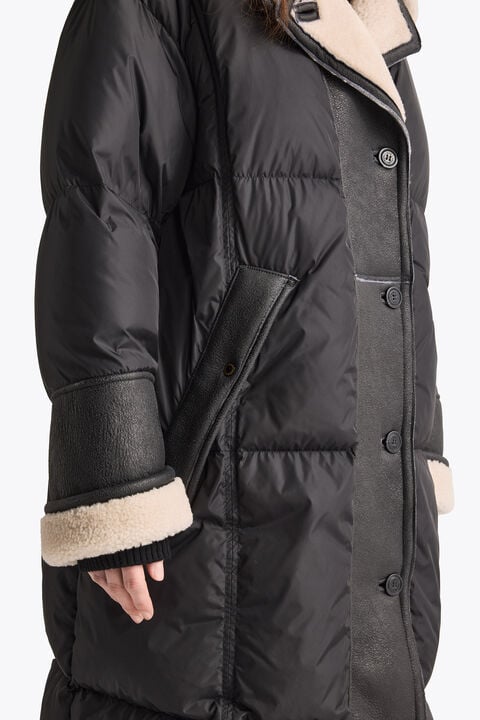 Parajumpers VELNA - LONG PUFFER OFF BLACK - BLACK 26WMPWJKHN32P55B071