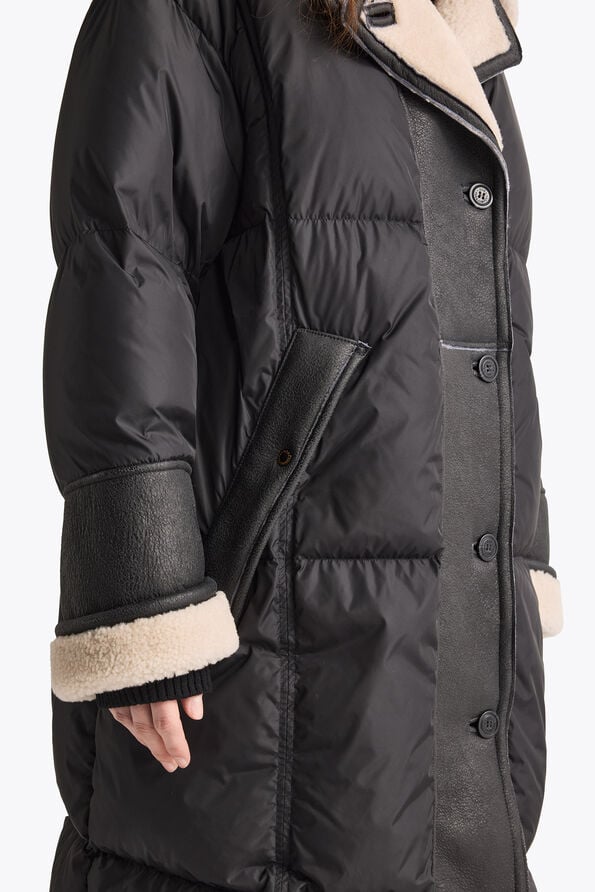 Parajumpers VELNA - LONG PUFFER OFF BLACK - BLACK 26WMPWJKHN32P55B071