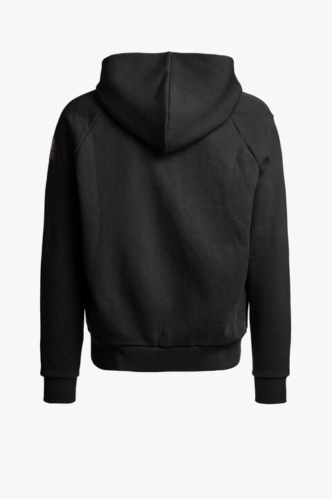 Parajumpers AIDONE - HOODED SWEATSHIRT BLACK 26WMPMFLFJ02P190541
