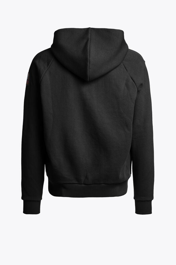 Parajumpers AIDONE - HOODED SWEATSHIRT BLACK 26WMPMFLFJ02P190541