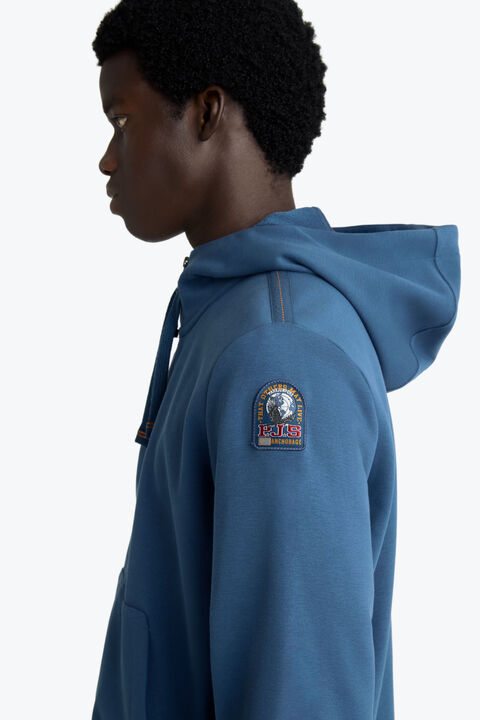 Parajumpers CHARLIE EASY - HOODIE VAN FLEECE TRUE BLUE 26SMPMFLEY24P100276