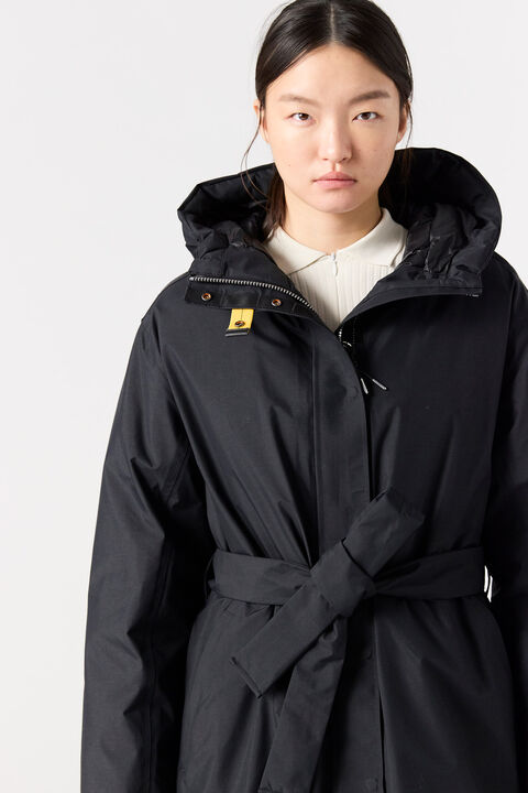 Parajumpers DUFFLE BASIC - HOODED PARKA BLACK 25WMPWJKED42P860541