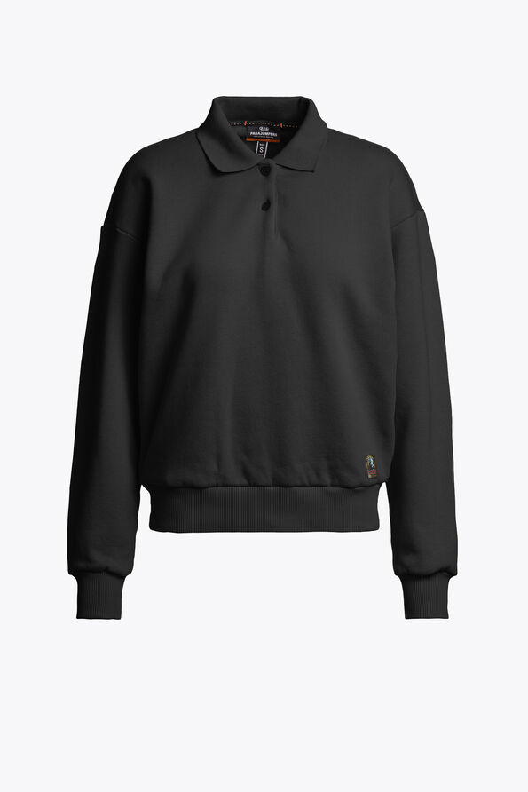 Parajumpers SARANDA - POLO MANCHES LONGUES BLACK 26WMPWFLFJ33P650541