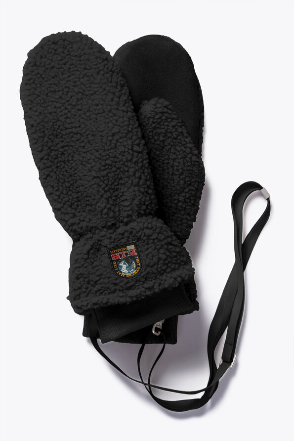 Parajumpers ILOVA - CURLY FLEECE MITTENS BLACK 26WMPAGLGL40PAN0541