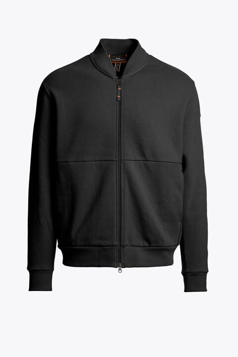 Parajumpers ASSORO - FULL-ZIP SWEATSHIRT BLACK 26WMPMFLFJ03P190541