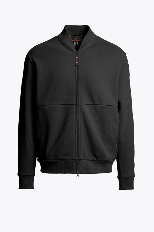 Parajumpers ASSORO - FULL-ZIP SWEATSHIRT BLACK 26WMPMFLFJ03P190541