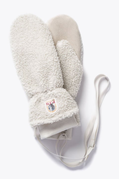 Parajumpers ILOVA - CURLY FLEECE MITTENS CHALK WHITE 26WMPAGLGL40PAN0131