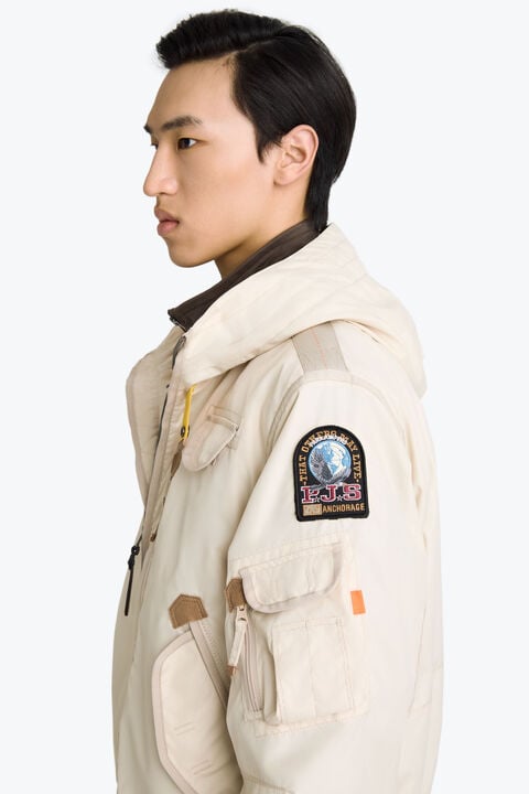 Parajumpers GOBI - HOODED BOMBER BONE 26SMPMJKMA01P010266