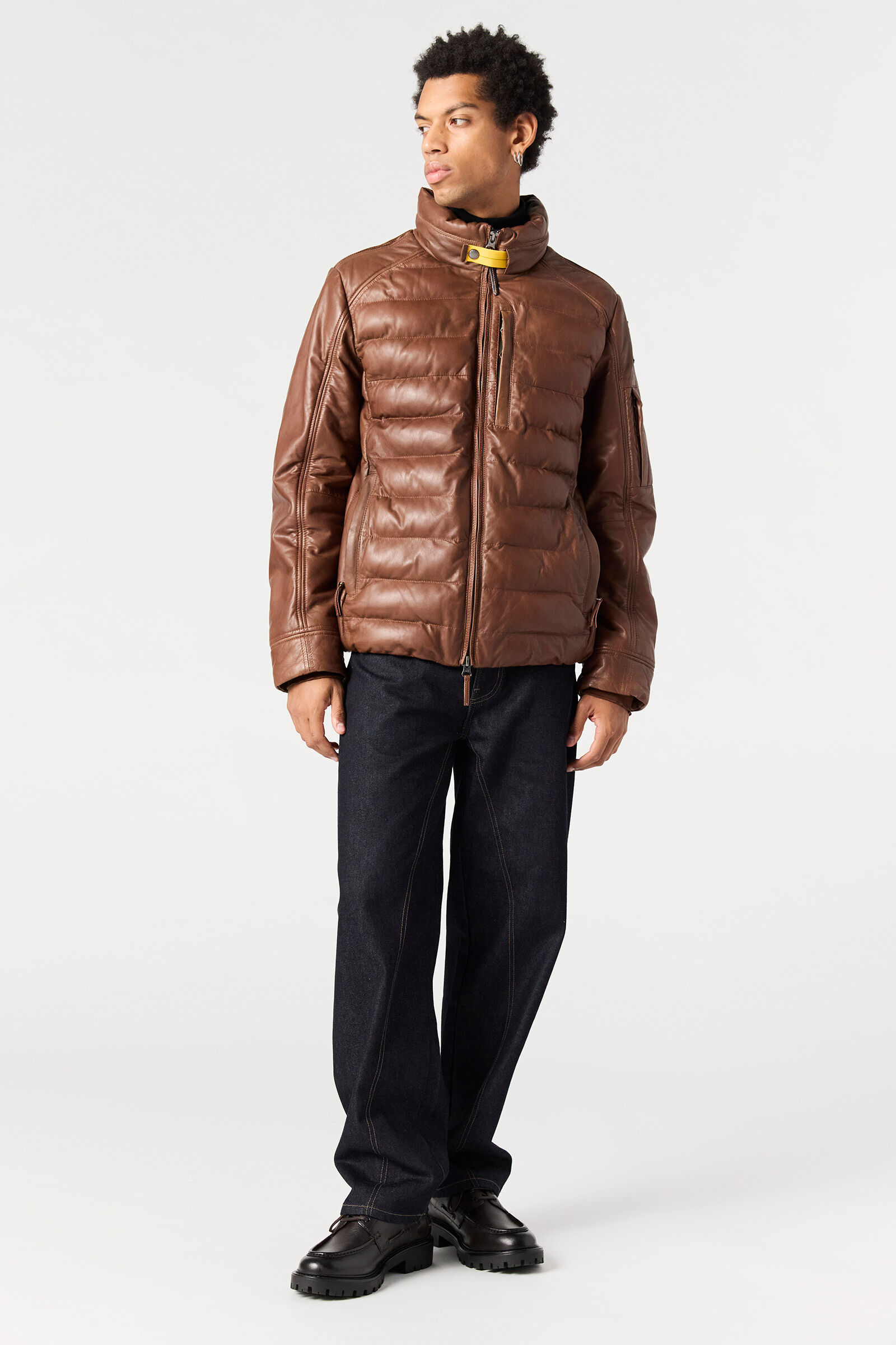 ジャケット・アウター ernie palo LEATHER HUNTING JACKET ERNIE - LEATHER JACKET CLAY | Parajumpers®