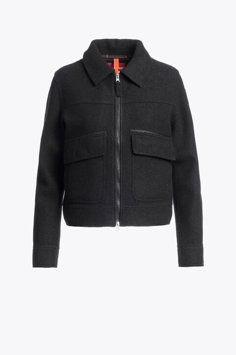 Parajumpers AMALU - WOOL JACKET BLACK 26WMPWJKLV31P690541