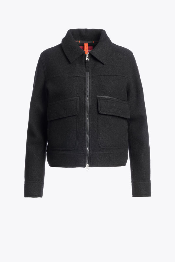 Parajumpers AMALU - WOOL JACKET BLACK 26WMPWJKLV31P690541