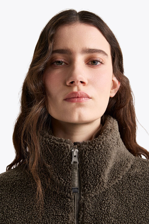 Parajumpers HONKA - HALF-ZIP SWEATSHIRT TAGGIA OLIVE 26WMPWFLPF34P640218