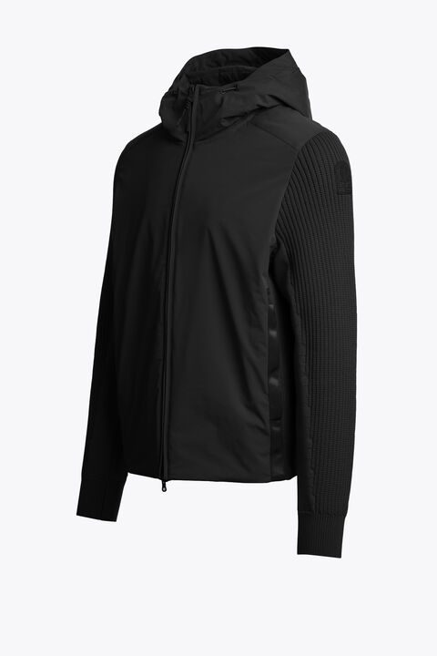 Parajumpers ROCHER RIVER - HYBRID CARDIGAN BLACK 26WMPMHYKT03P460541