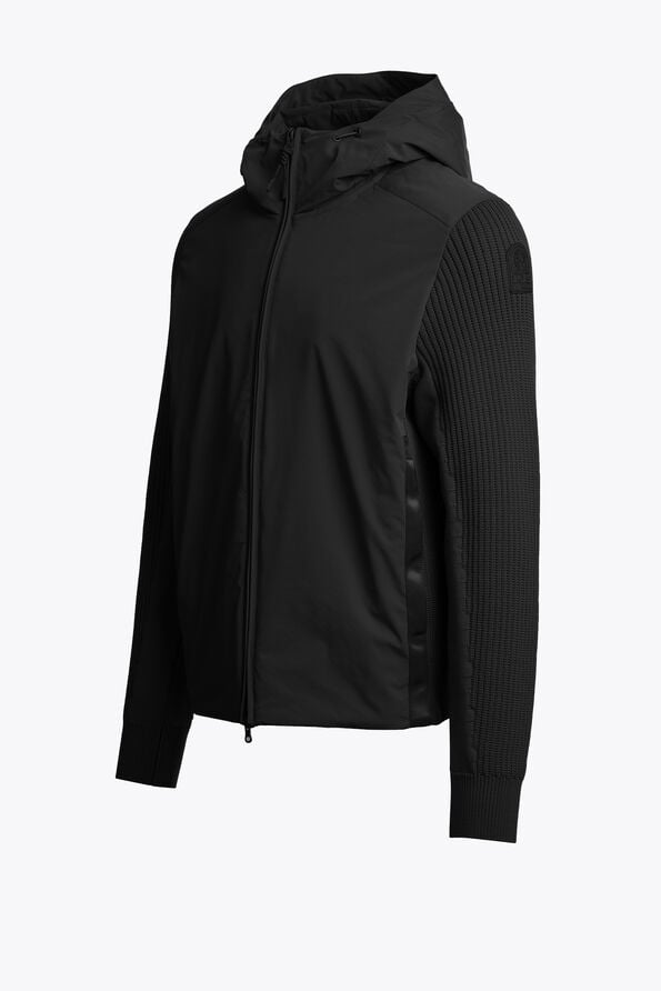 Parajumpers ROCHER RIVER - HYBRID CARDIGAN BLACK 26WMPMHYKT03P460541