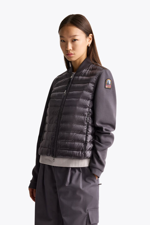 Parajumpers KALYSTA - HYBRID SWEATSHIRT GRAPHITE ORCHID 26WMPWHYFP30P630124