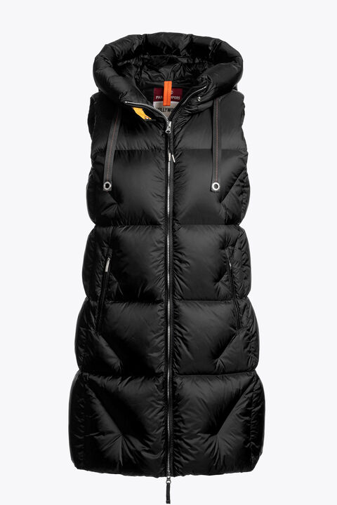 Parajumpers ZULY - HOODED VEST BLACK 25WMPWPUHY35P730541