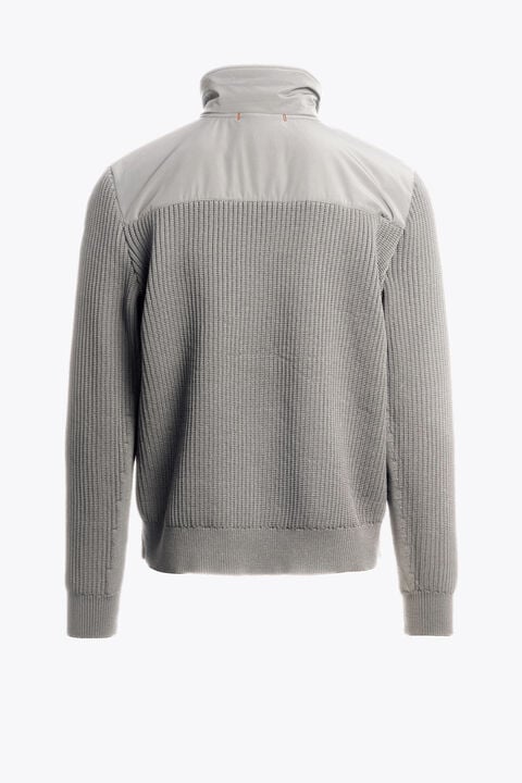Parajumpers STEEL RIVER - CARDIGAN HYBRIDE MID GREY 26WMPMHYKT04P460137