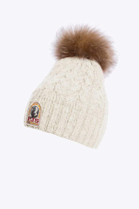 Parajumpers KYLIE - POMPON HAT MOONBEAM 26WMPAHAHA34PAI0775