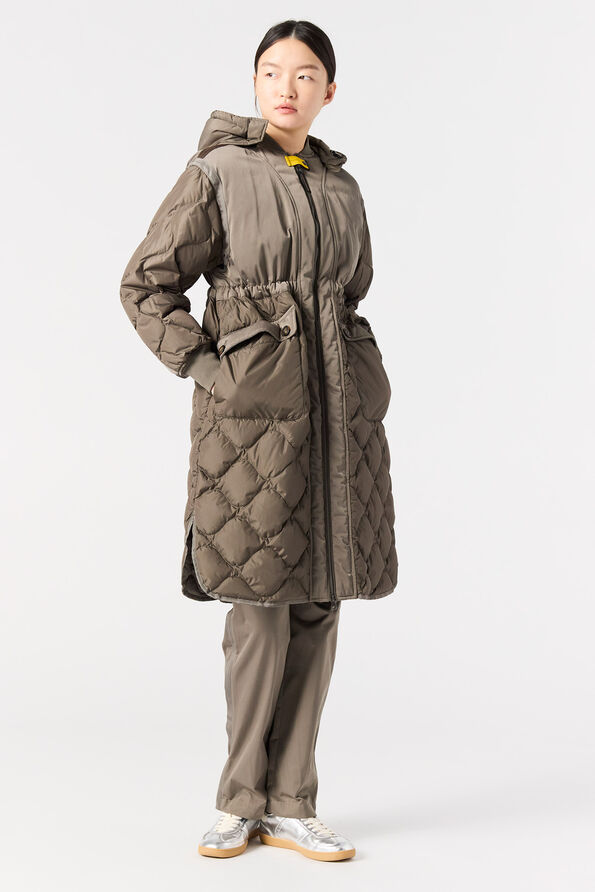 Parajumpers KAGURA - LONG PUFFER OLIVE GREY 25WMPWPUUD32P890103