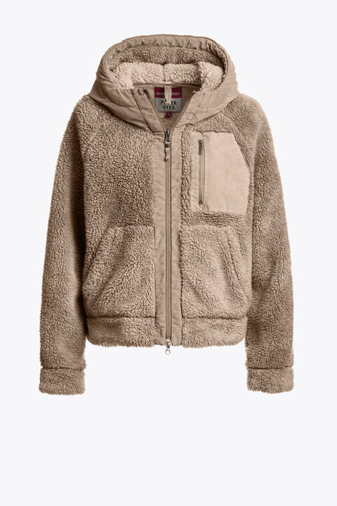 Parajumpers CREAMY - FULL-ZIP SWEAT MASTIC 25WMPWFLPY31P990772