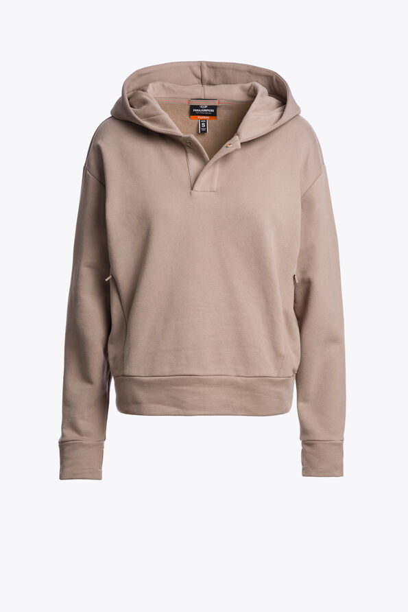 Parajumpers NIVICE - HOODED FLEECE MAUVE GREY 26WMPWFLTZ35P880121