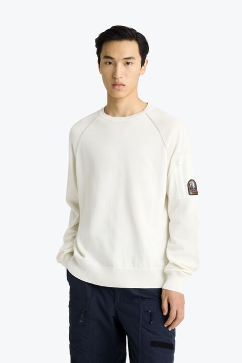 Parajumpers BARR - CREWNECK SWEATER STAR WHITE 26SMPMKNRK08P340290