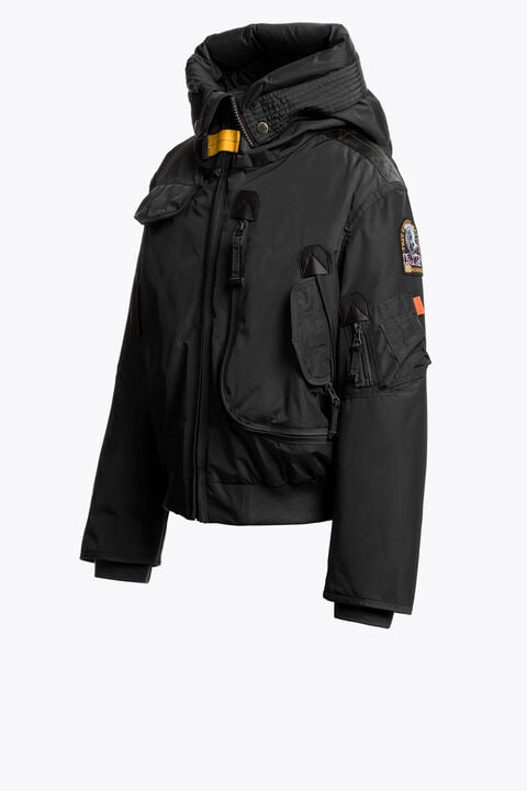 Parajumpers GOBI - HOODED BOMBER BLACK 26WMPBJKMA61PBA0541