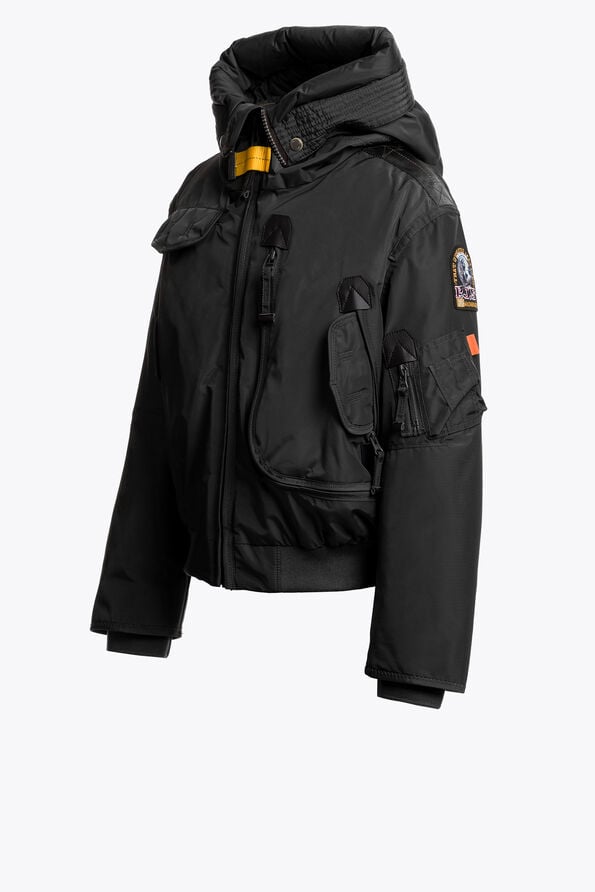 Parajumpers GOBI - HOODED BOMBER BLACK 26WMPBJKMA61PBA0541