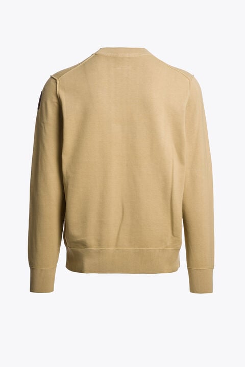 Parajumpers BASIC BRAW - CREWNECK SWEATER DUNE BEIGE 26WMPMKNKC04P140133