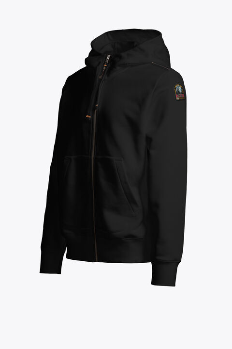 Parajumpers CHARLIE EASY - HOODED SWEATSHIRT BLACK 26WMPMFLEY24P160541