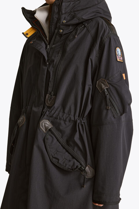 Parajumpers TANK LIGHT - HOODED PARKA BLACK 26WMPWJKMG32P530541