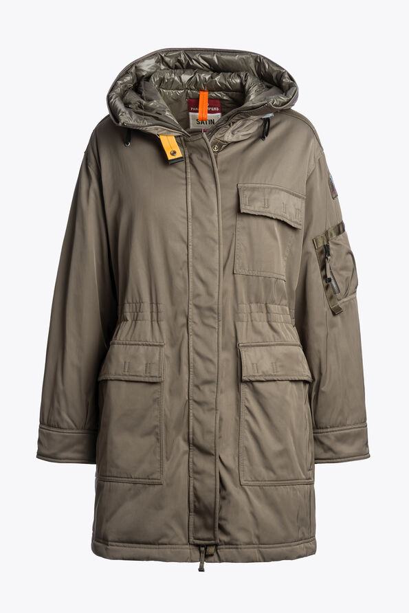 Parajumpers NETTIE - HOODED PARKA OLIVE GREY 25WMPWJKIN33P960103