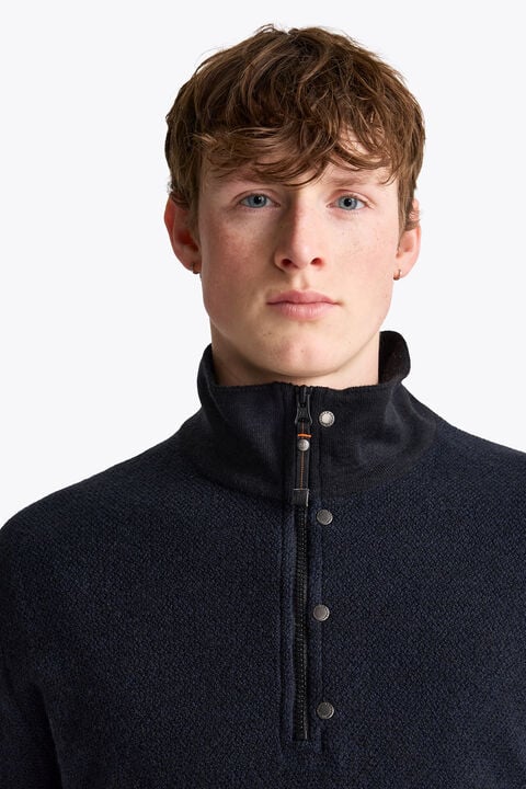 Parajumpers JACUP - HALF-ZIP CARDIGAN BLUE NAVY 26WMPMKNRK13P350316