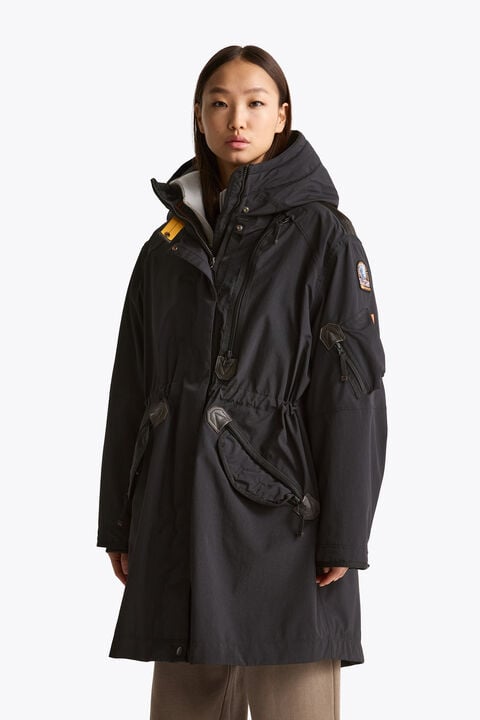 Parajumpers TANK LIGHT - HOODED PARKA BLACK 26WMPWJKMG32P530541