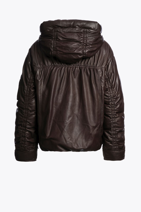 Parajumpers GRACIA - LEATHER JACKET CHESTNUT 25WMPWJKLE30P670573