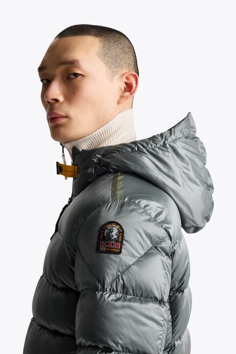 Parajumpers PHARRELL - HOODED BOMBER MID GREY 26WMPMPUSX13P070137