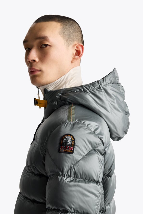 Parajumpers PHARRELL - HOODED BOMBER MID GREY 26WMPMPUSX13P070137