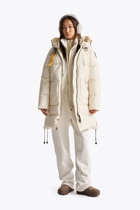 Parajumpers CINERARIA - HALF-ZIP SWEATER WARM IVORY 26WMPWKNNK32P730132