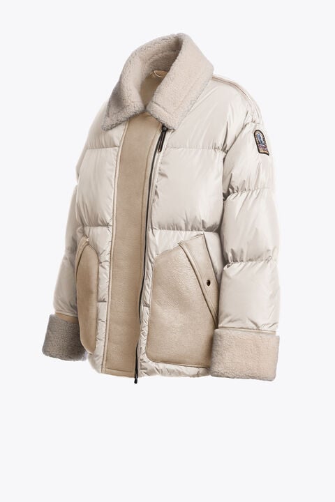 Parajumpers CHYNA - SHORT PUFFER IVORY 26WMPWJKHN31P550531