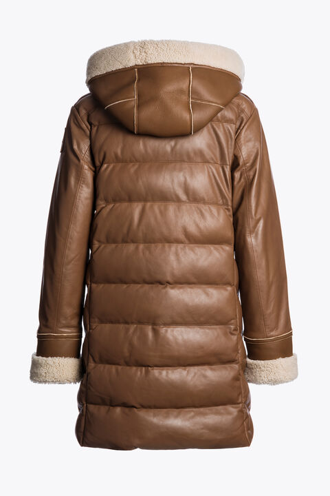 Parajumpers DEMI SPECIAL - LEATHER COAT CLAY 25WMPWJKSE33P680616