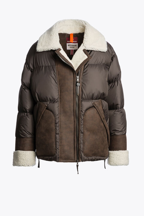 Parajumpers CHYNA - SHORT PUFFER EARTH BROWN 25WMPWJKHN31P690109