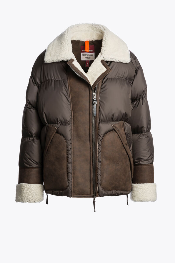 Parajumpers CHYNA - SHORT PUFFER EARTH BROWN 25WMPWJKHN31P690109