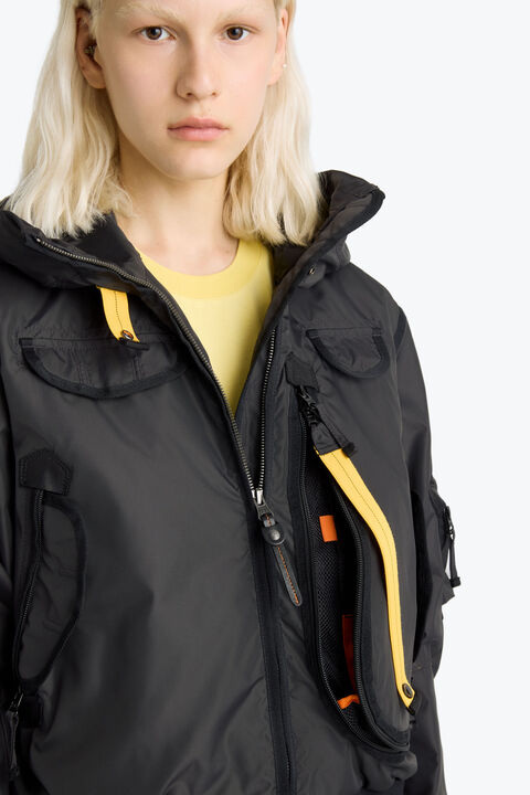 Parajumpers GOBI - BOMBERJACK MET CAPUCHON OFF-BLACK 26SMPWJKMA31P500600