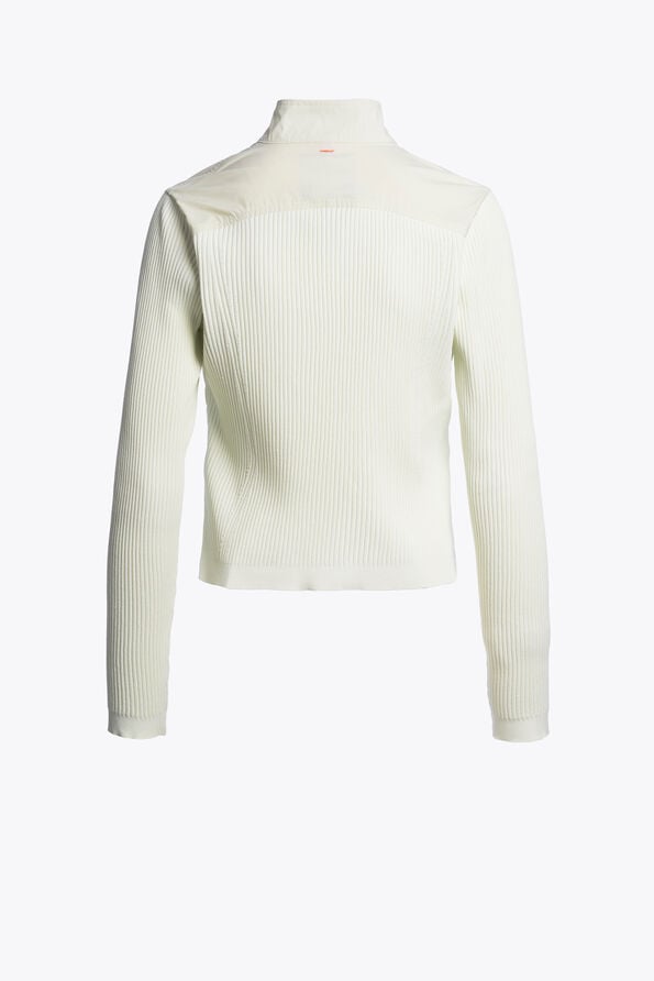 Parajumpers KRYSTA - HYBRID CARDIGAN MOSSY CHALK - STAR WHITE 26SMPWHYTV31P77B063