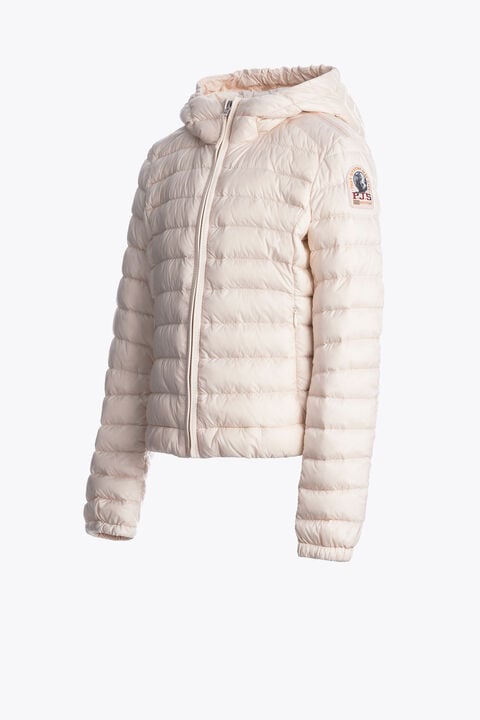 Parajumpers GENIE - HOODED DOWN JACKET BLUSH WHITE 26SMPGPUSL83PGC0281