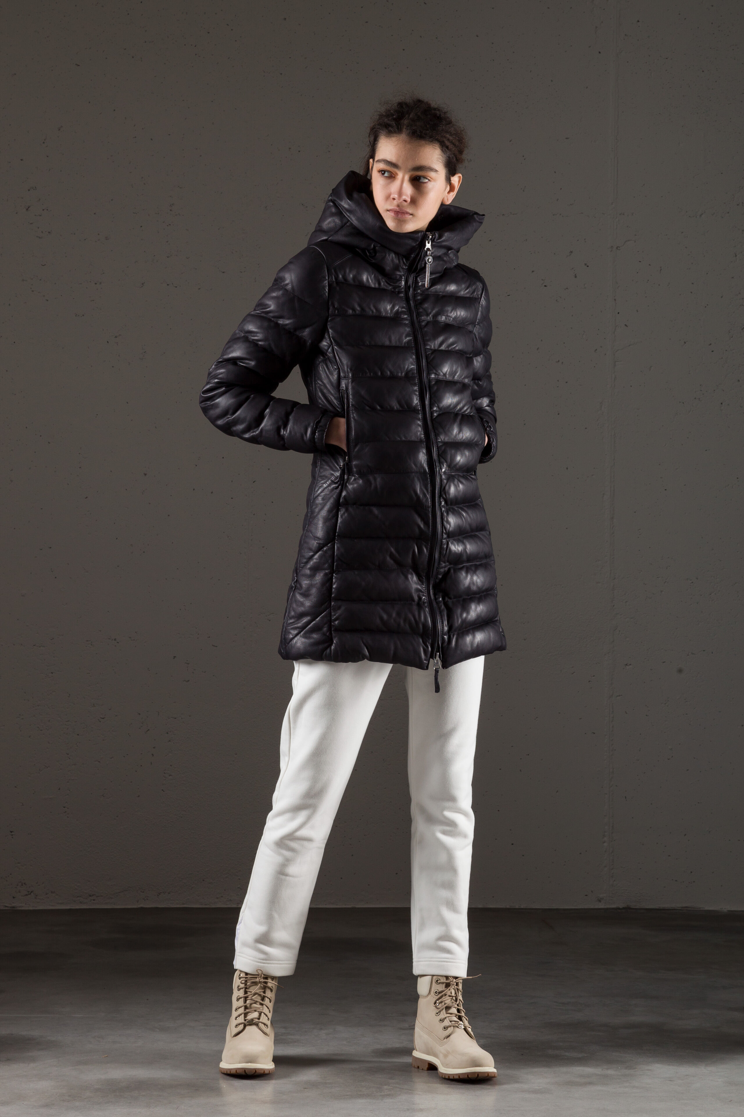 parajumpers demi leather coat