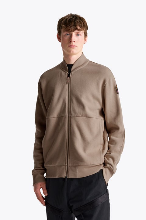 Parajumpers ASSORO - FULL-ZIP SWEATSHIRT SLATE MUD 26WMPMFLFJ03P190128