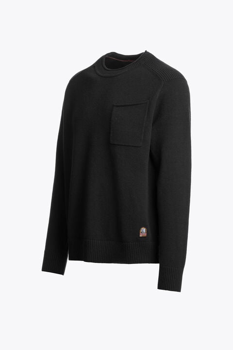 Parajumpers ENEGO - CREWNECK SWEATER BLACK 26WMPMKNLW01P280541