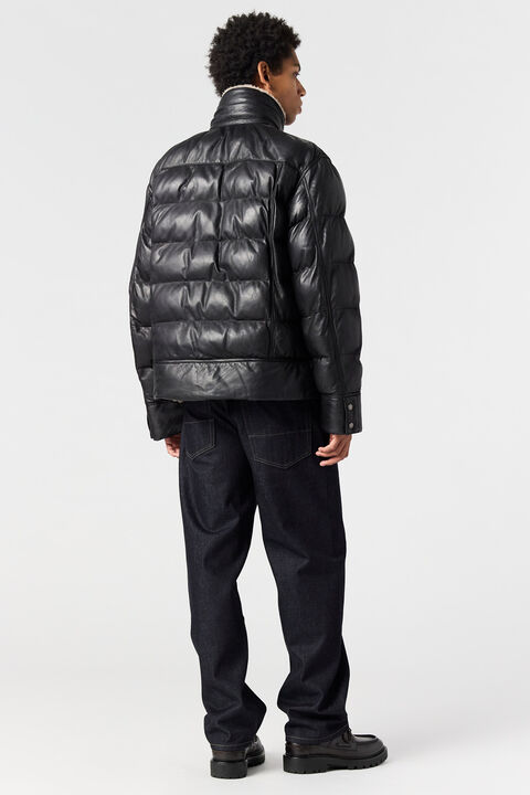 Parajumpers GIAN - LEATHER JACKET BLACK 25WMPMJKLE03P060541