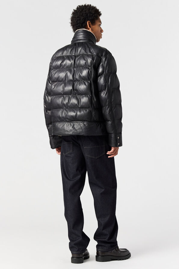 Parajumpers GIAN - LEATHER JACKET BLACK 25WMPMJKLE03P060541